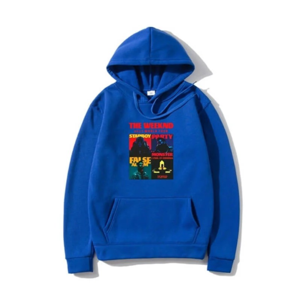 The Weeknd 2017 World Tour Blue Hoodie