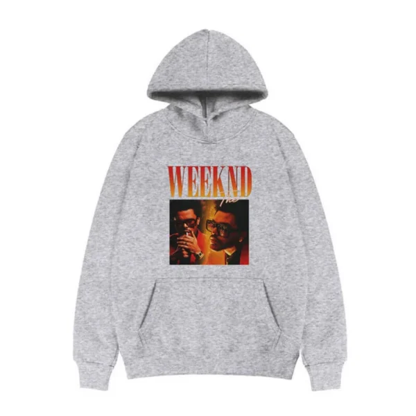 After Hours The Weeknd Face Logo Grey Hoodie